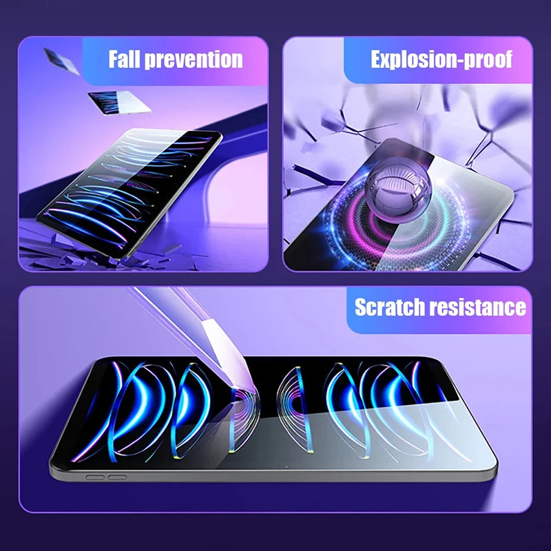 HD Tempered Glass For Apple iPad 10th 9th 8th 7th Screen Protector For iPad Mini 6 5 4 3 2 Pro 11 12.9 2022 2021 Protective Film Zpaxo