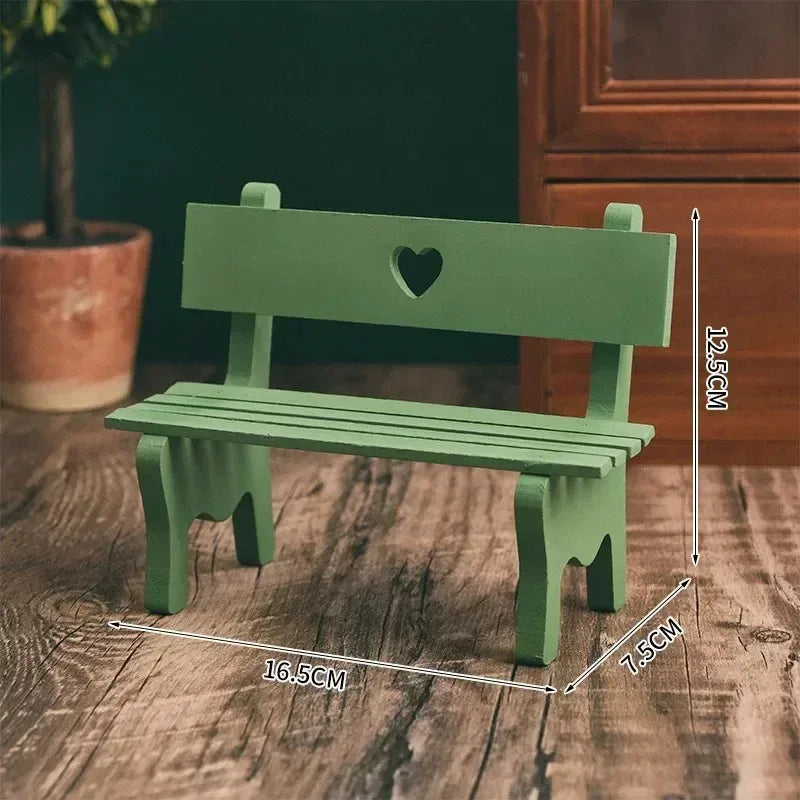 Creative Doll Home Furnishings Toys Mini Bench Decor Small Photo