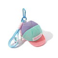 Keychain Hat Shape Coin Purse with Handle Rope Decorative Portable Wallet Bag Anti Loss Zipper Closure Creative Hat Mesh Pouch Zpaxo Blue Purple