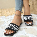 20265Summer Women's Letter Slippers Fashion Flat Shoes Beach