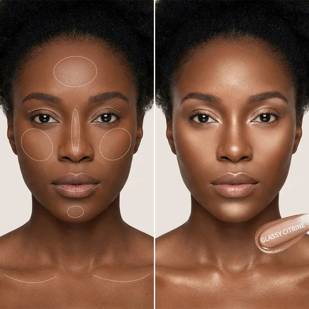 Glassy Highlighter Balm Stick – Lips, Eyes, Cheeks & Body Highlighter Balm Stick Zpaxo