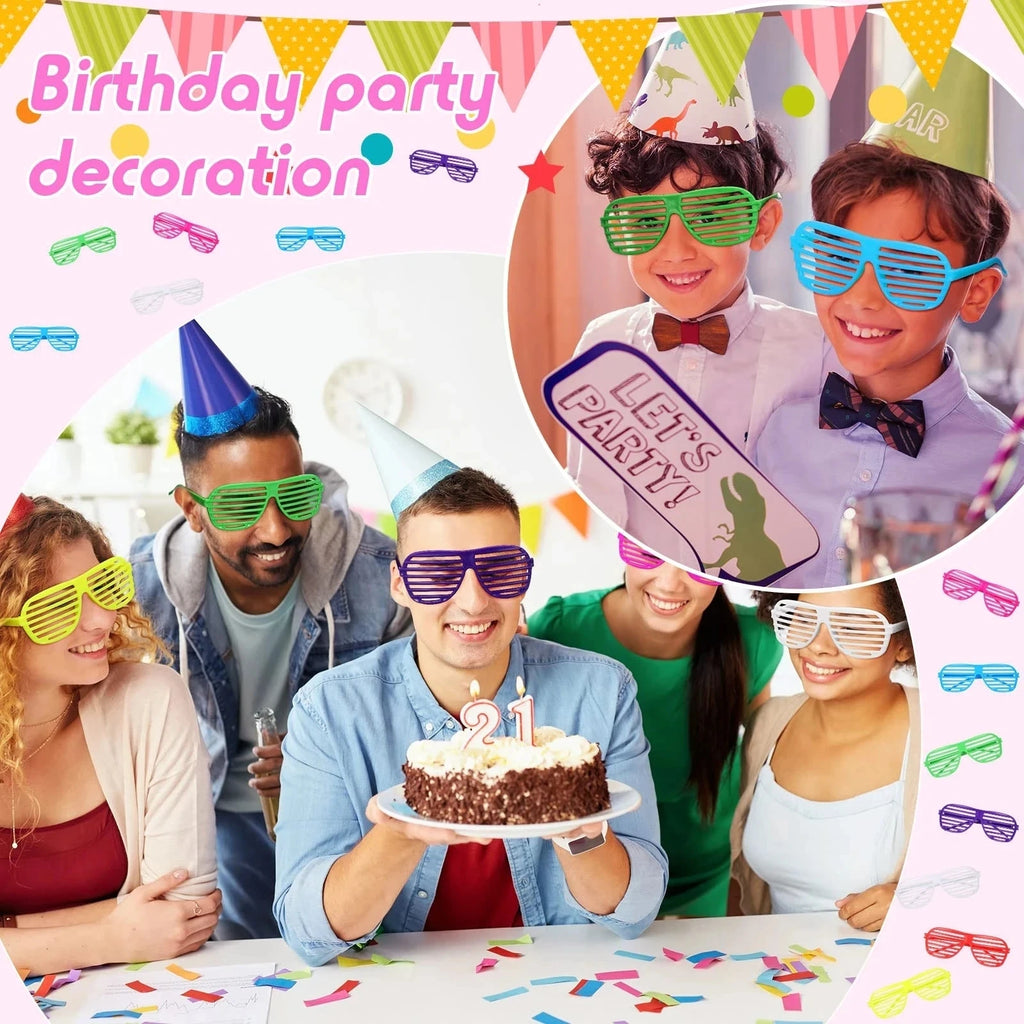 Shutter Shades Glasses Sunglasses Neon Eyewears Blinded Party Favors