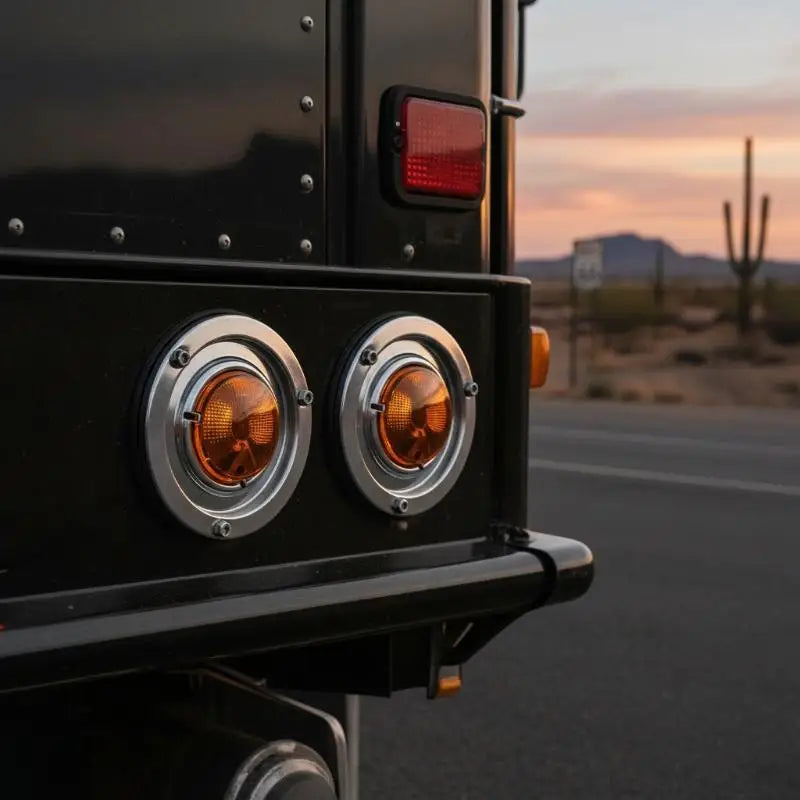 4" Watermelon Light Mounting Bracket Chrome Stainless Bezel 2-Pack
