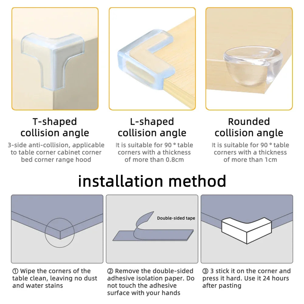 Baby Safety Silicone Protector Table Corner Edge Protection Cover