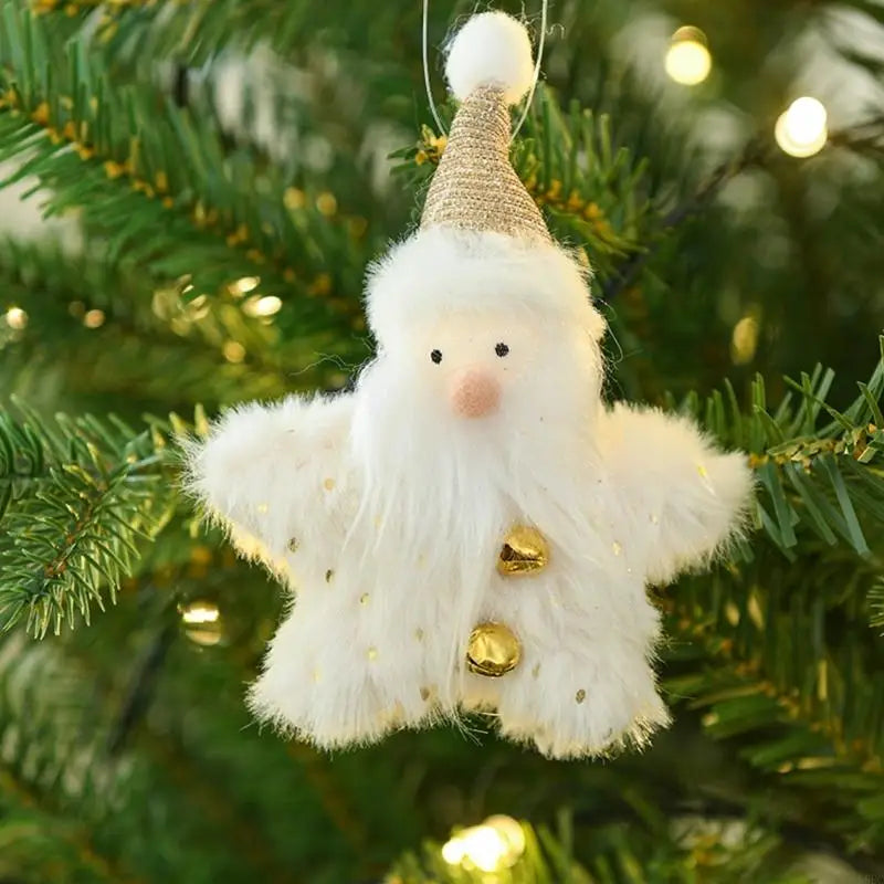 Soft Plush Doll Christmas Tree Ornament Santa Reindeer Hanging