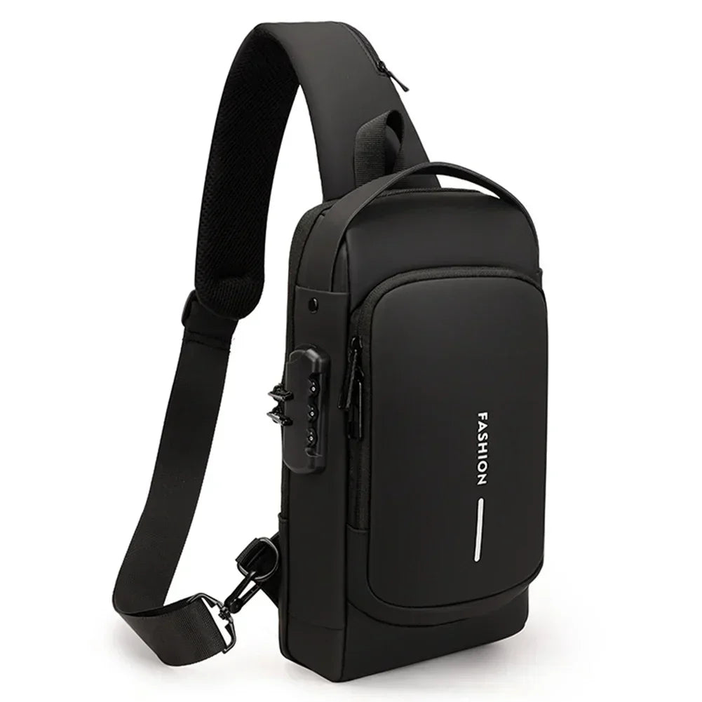 Multifunctional Bags Men Designer Anti-theft USB Shoulder Bag