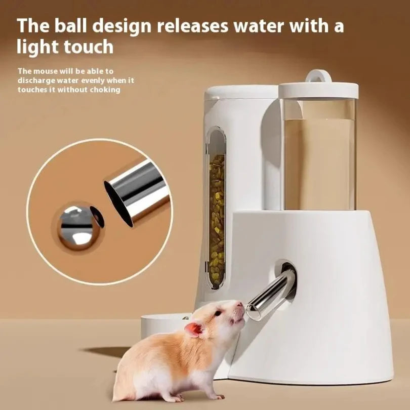 2-in-1 Hamster Feeder & Waterer – Leakproof Auto Dispenser Pet Feeder Waterer Zpaxo