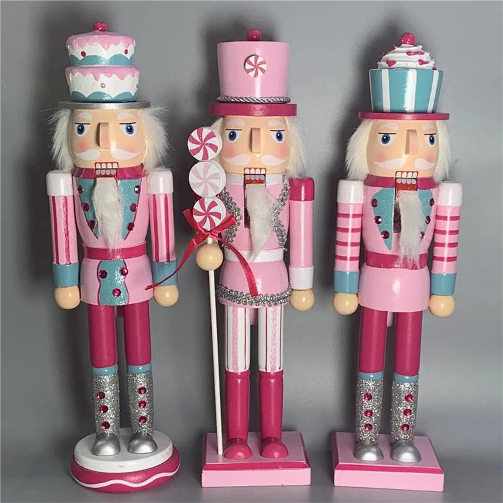 Christmas Nutcracker Soldier Doll Wooden Puppet Statue Art Crafts Zpaxo