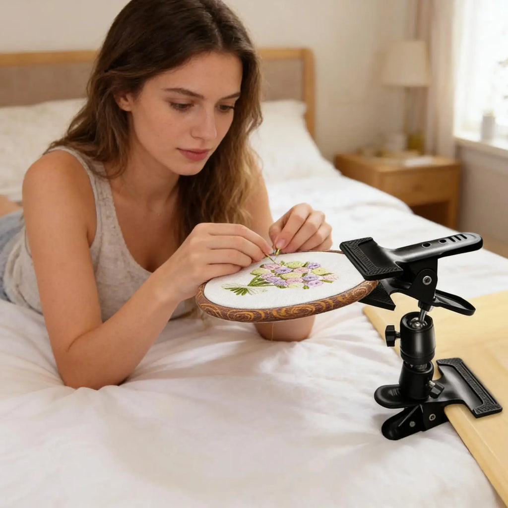 Embroidery Holder Heavy Duty Adjustable Portable Clamps Lap Stand