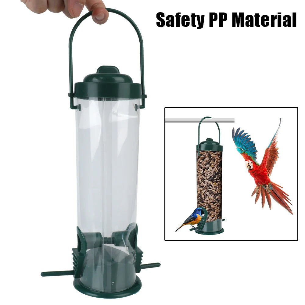 Bird Feeder Outdoor Decoration Wild Bird Seed Feeder Bird Feeding Tool Bird Tableware Hanging Garden Paddock Zpaxo