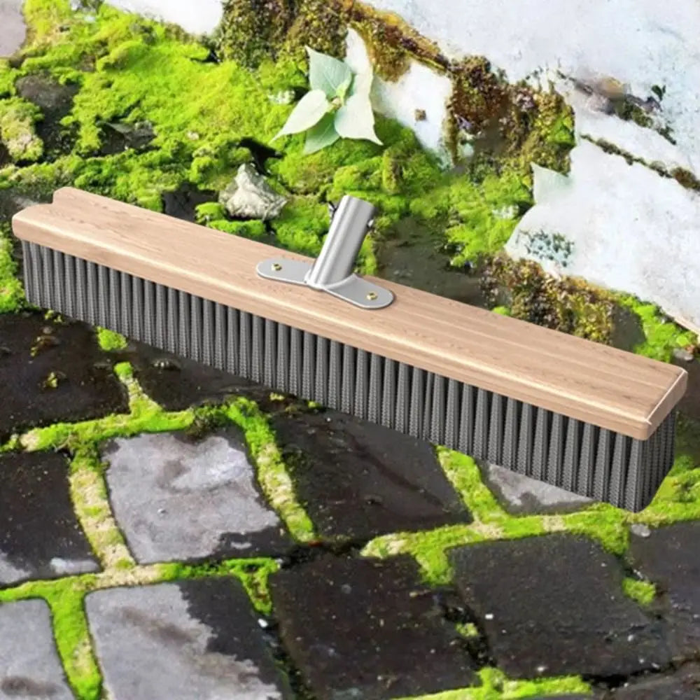 Stainless Steel Wire Broom Brush Rust-Proof Corrosion-Resistant Stainless Steel Brush Heavy Duty Weed Moss Remover Zpaxo