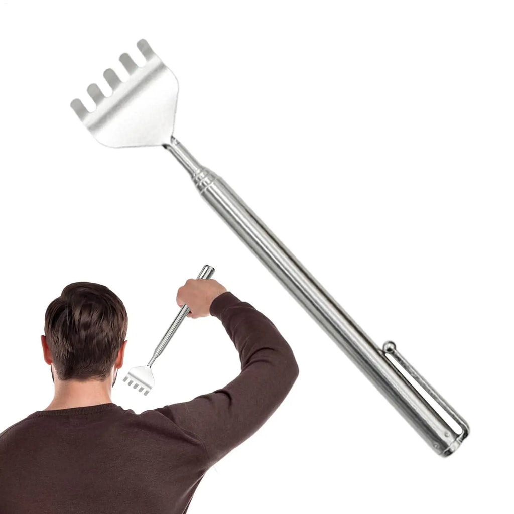 Back Scratcher Extendable Portable Stainless Steel Compact Massager Portable Back Scratcher For Shoulder Home Gym Offices Zpaxo Default Title