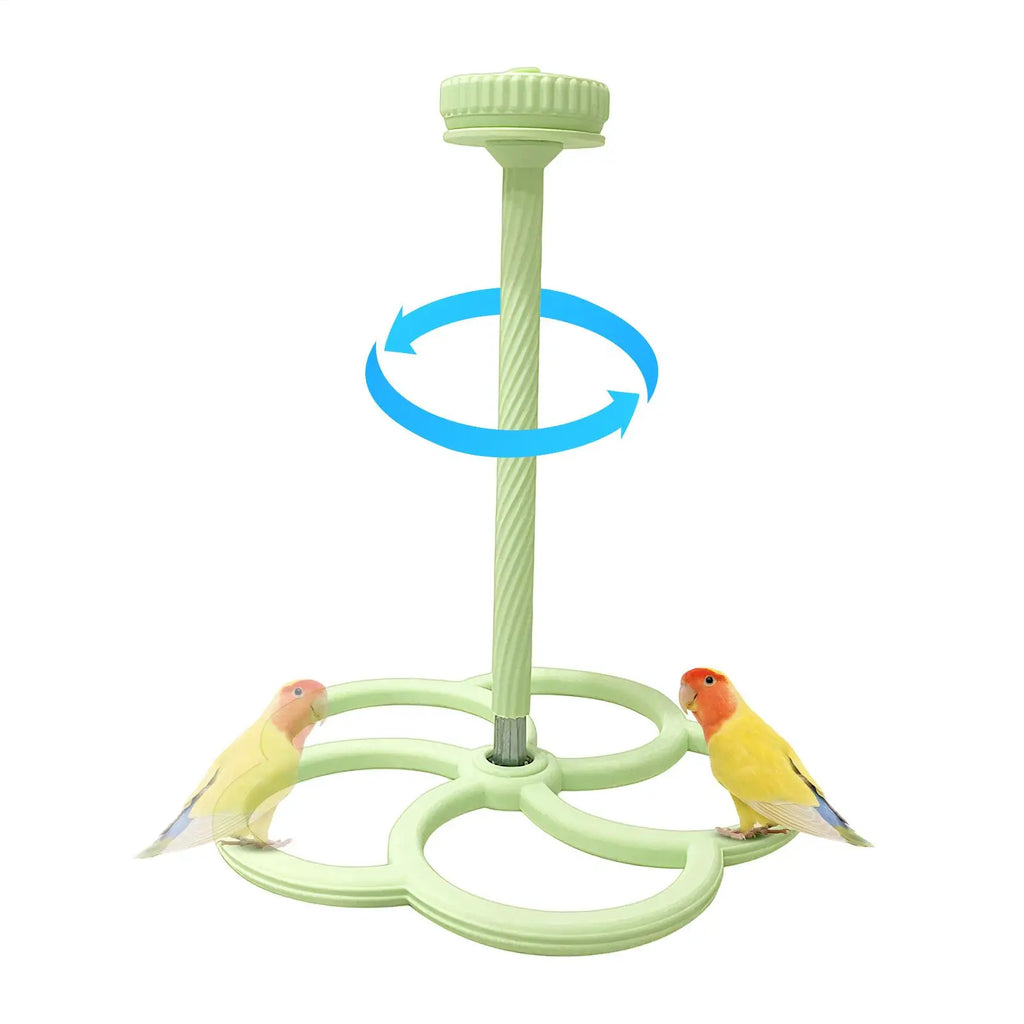 Rotating Windmill Parrot Perch Toy – Bird Cage Enrichment Bird Cage Toy Zpaxo