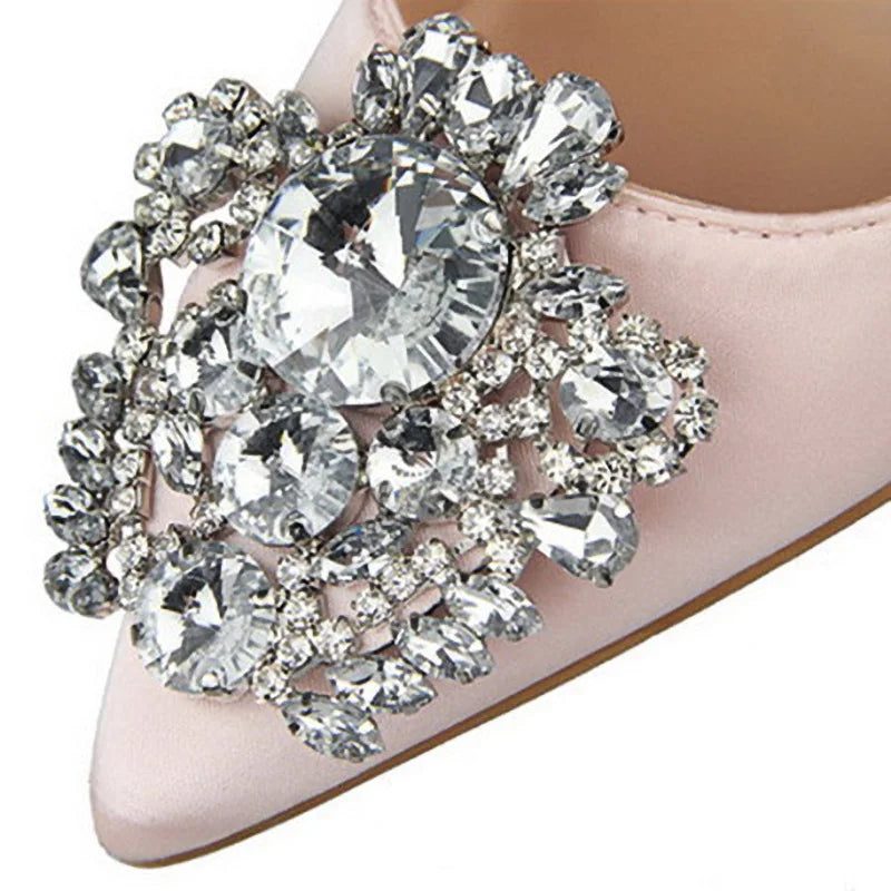CINESSD Silver Gray Black Women Bridal Wedding Shoes Faux Silk Satin Zpaxo