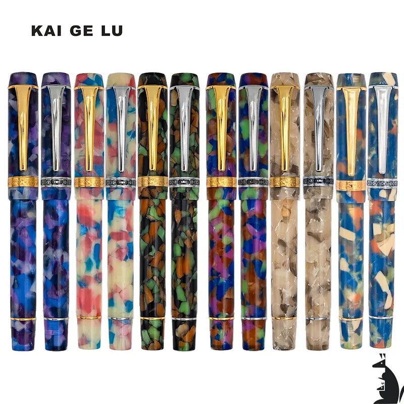 Kai Ge Lu 316 Limited Edition Fountain Pen Fine Tip Stainless Steel Smooth Writing Iridium Office Business EF F M Zpaxo