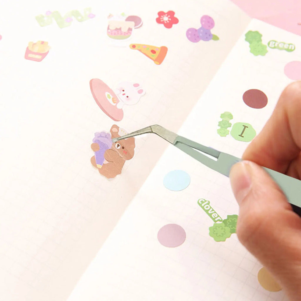 2 PCS Scraper Tweezer Set, Perfect for Vinyl, Paper, Stamping, Sticker Projects Craft Essential Tools Zpaxo