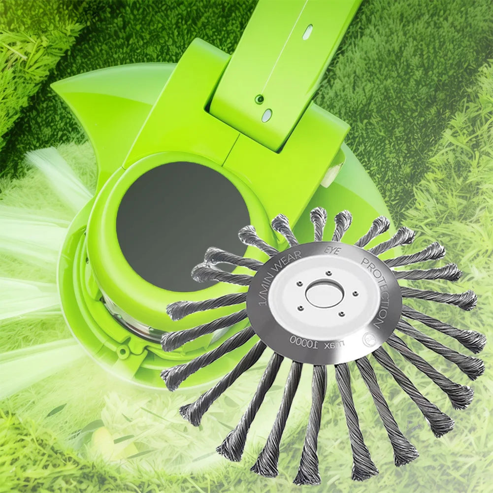 Wire Brush Trimmer Head Universal Garden Weeding Removal Rust Adapter