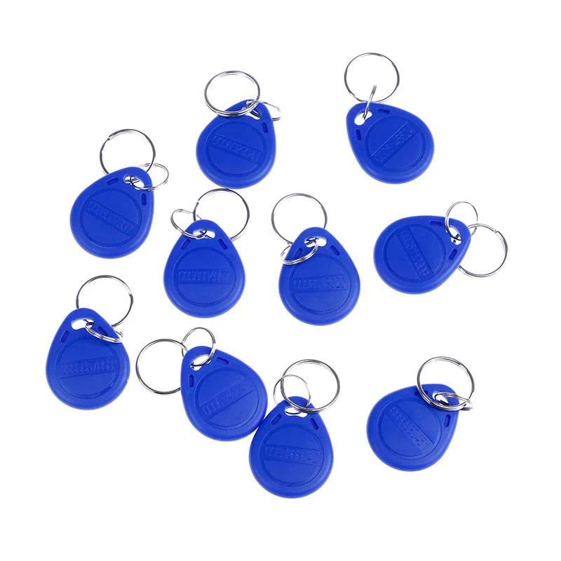 ▶10Pcs 64 Bits TK4100 RFID Key Chain Keychains 125KHZ RFID Proximity ID Card Token Tags Key Fobs NFC Zpaxo