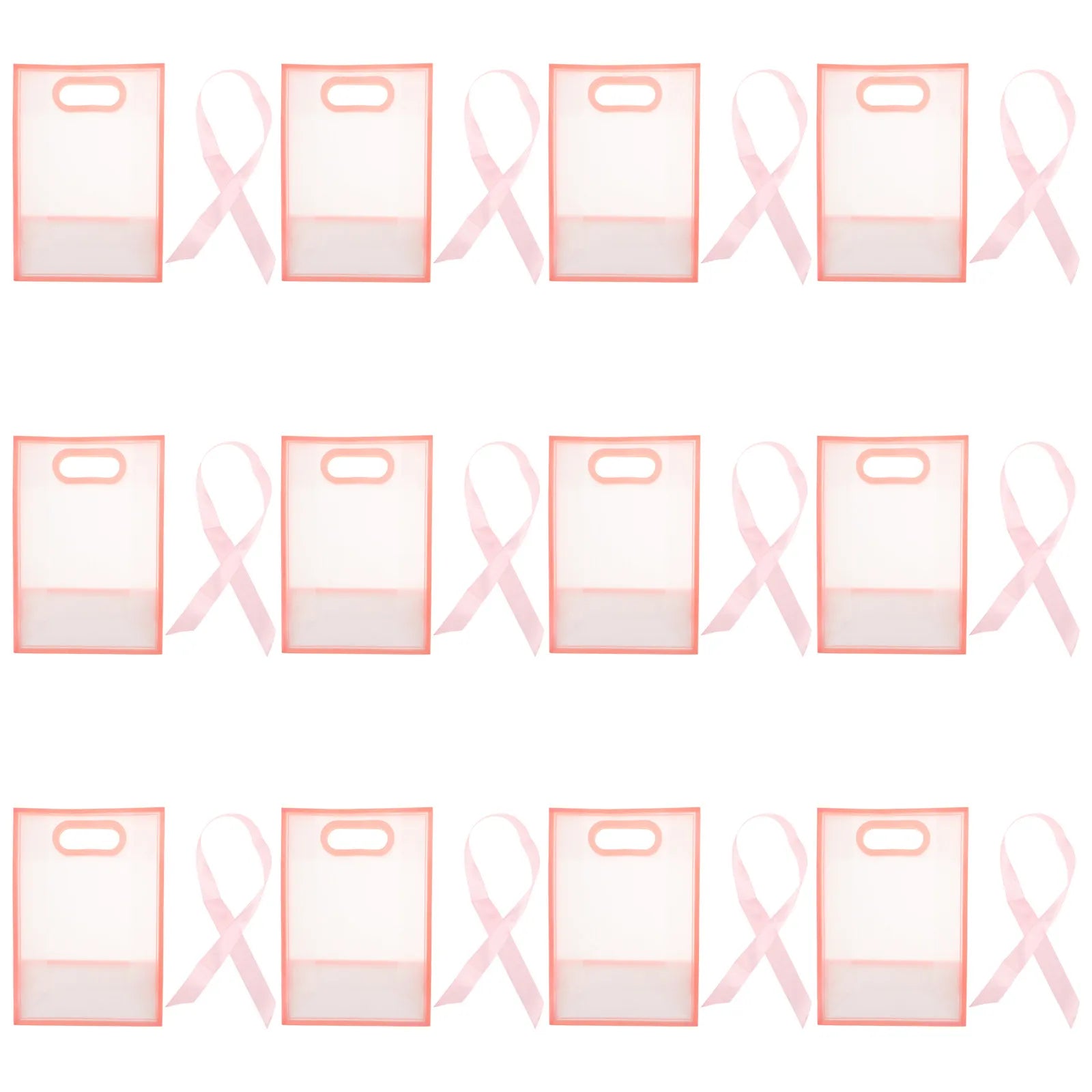 15Pcs Transparent Pink Reusable Gift Bags Foldable Party Favor Pouches Wedding Bridal Shower Birthday Treat Bags