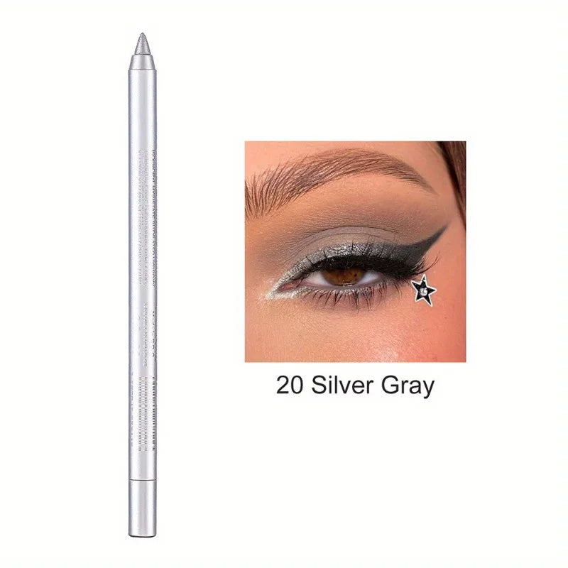 Waterproof Black Brown Eyeliner Gel Pencil Matte Smooth Eye Shadow Highlighter Pens Non-Smudge Easy Wear Eyeliner Pen Makeup Zpaxo 20