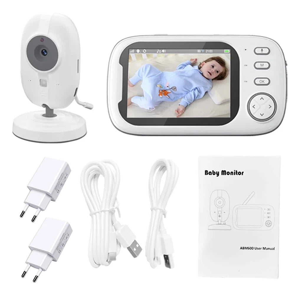 3 5'' Video Baby Monitor Mother Kids Two-way Audio Night Vision Zpaxo