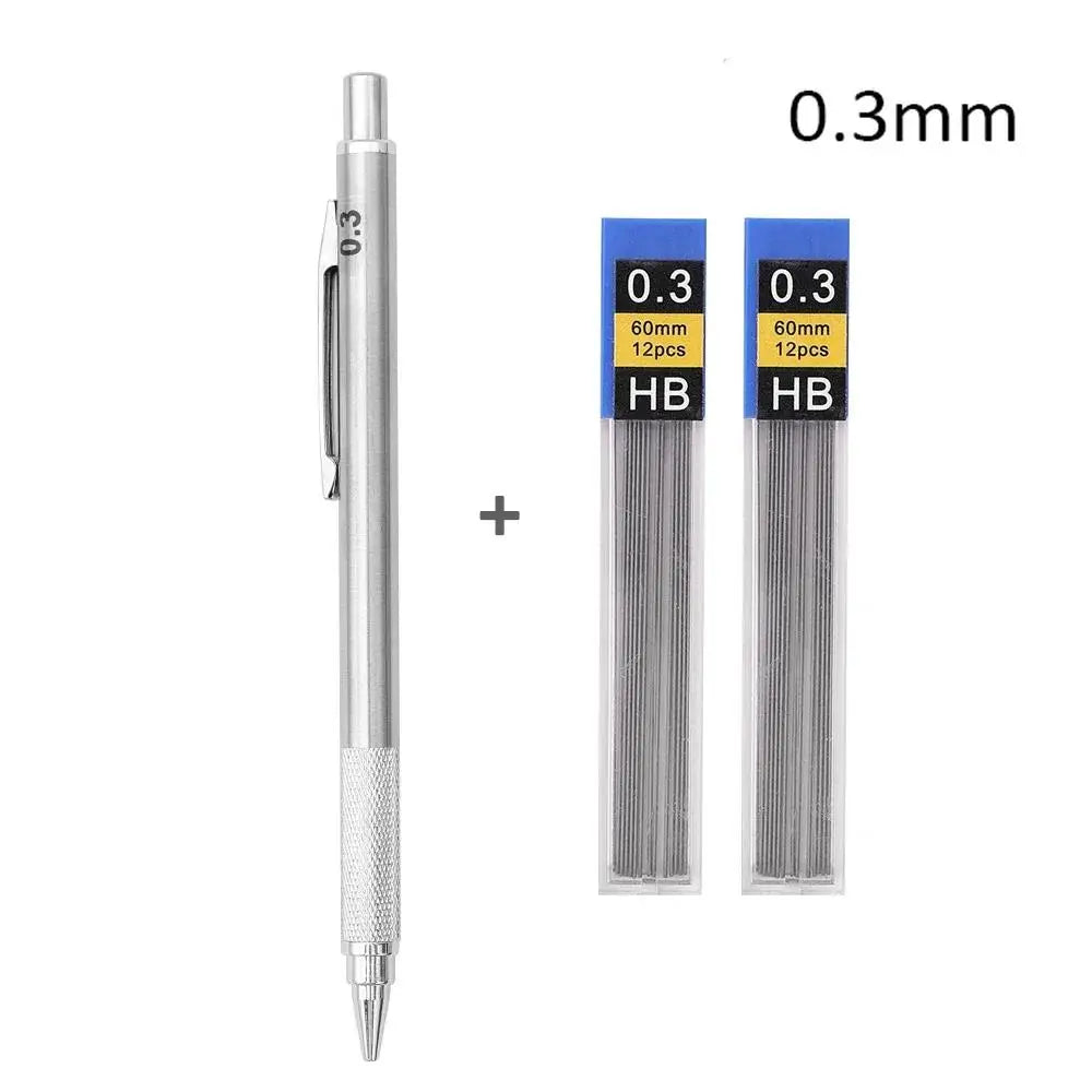 Mechanical Pencil 0 3 5 7 9 1 Low Center Gravity Metal Drawing