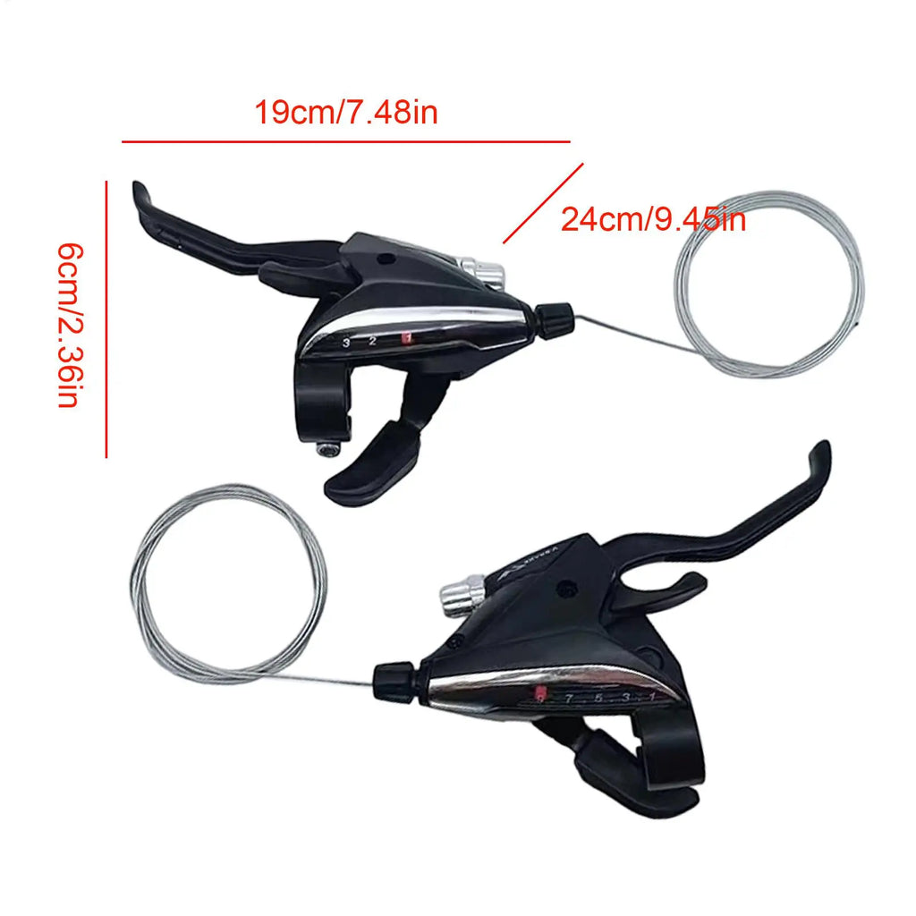 Mountain Cycling Gear Shifter 3x9 Speed Thumb Replacement Parts 1 Pair Left Right Bike Shifter for Road Folding Trail Riding Zpaxo