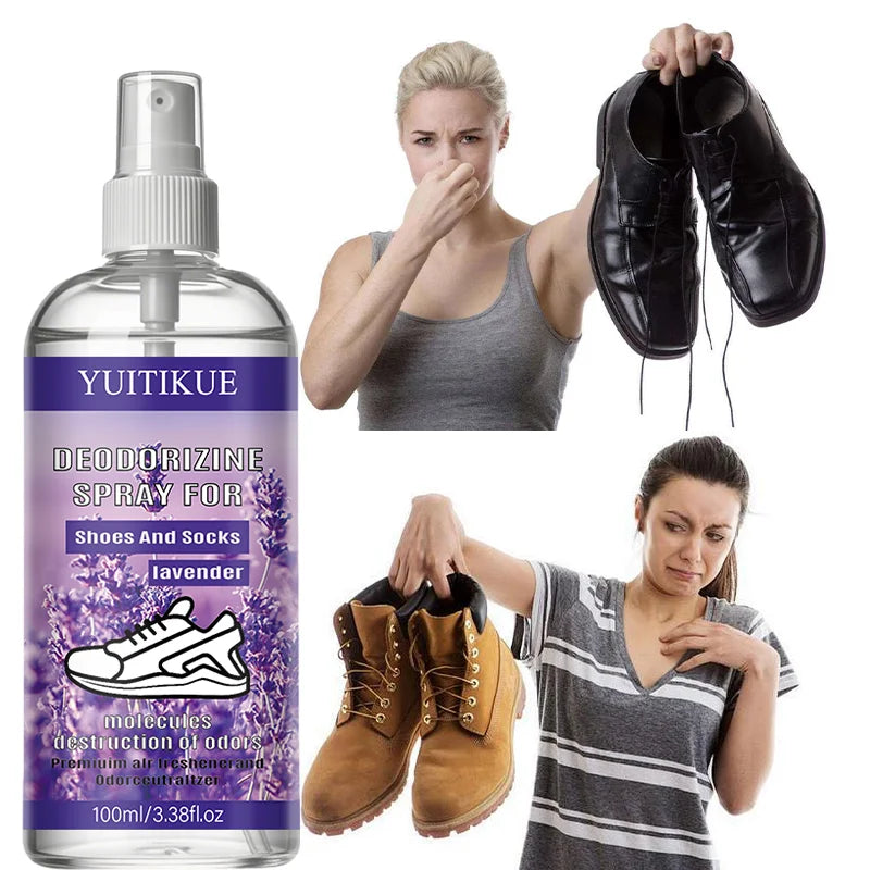 YUITIKUE Lavender Shoe & Sock Deodorizing Spray 100ml Deodorizing Foot Spray Zpaxo