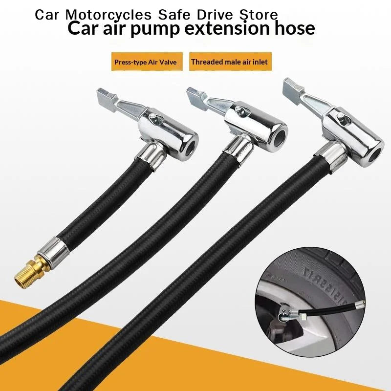 10 20 Tire Inflator Hose Extension Tube Bike Car Tyre Locking Air