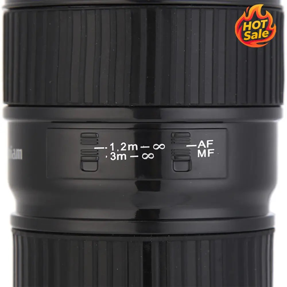 400ml Camera Lens Coffee Mug Leak Proof Photo Coffee Cup Novelty Stainless Steel Water Bottle Gifts for Lovers Valentine's Day Zpaxo
