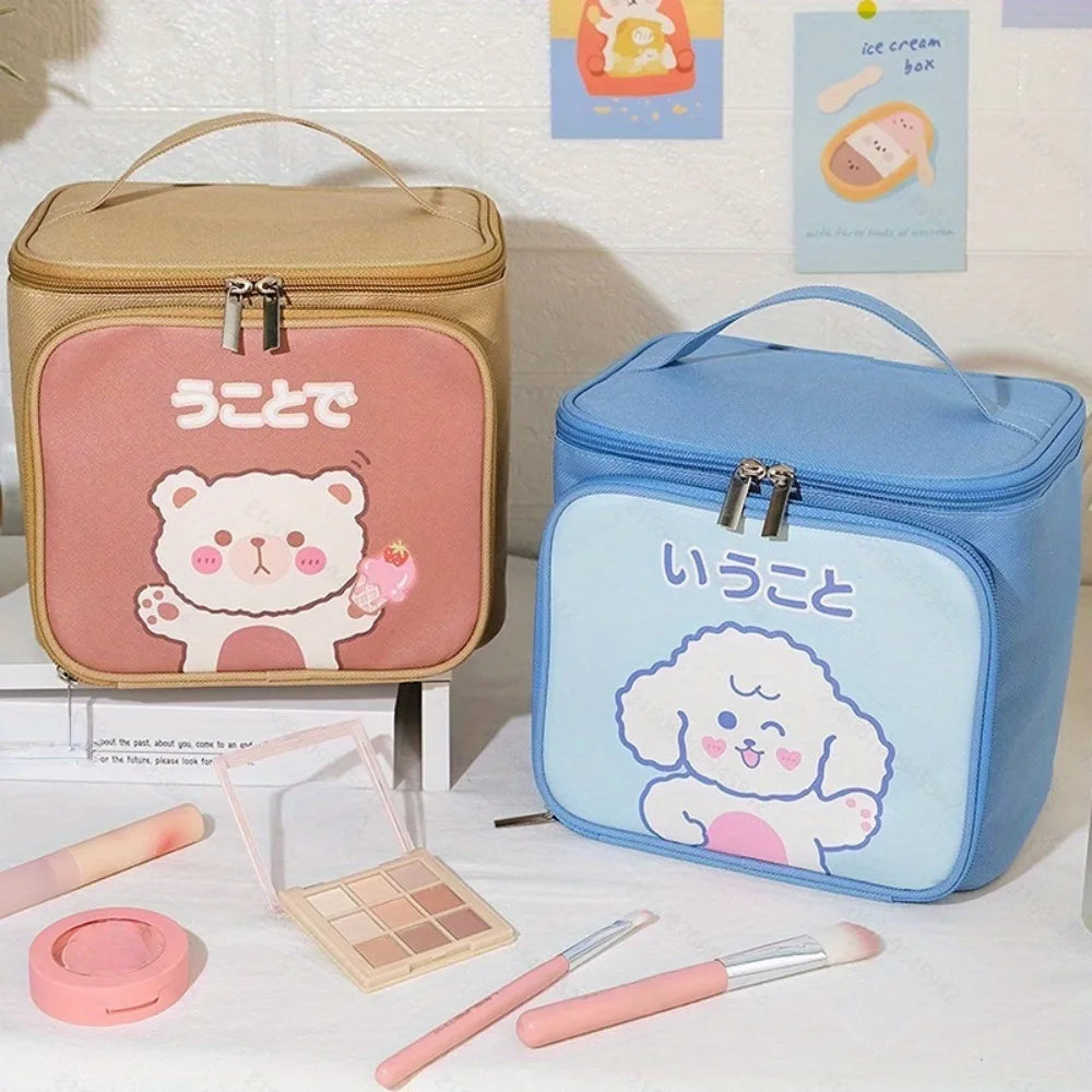 Hanging Travel Toiletry Bag Spacious Compartments Cute Cartoon Large