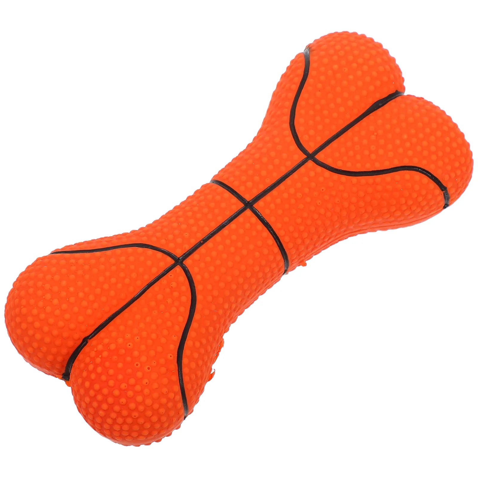 Latex Dog Chew Small Puppy Squeaky Bones Shaped Basketball