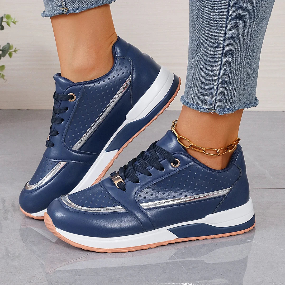 Women Sneakers 2025 New Outdoor Comfortable Shoes for Women Round Head Designer Loafers Lightweight Casual Sneakers for Women Zpaxo