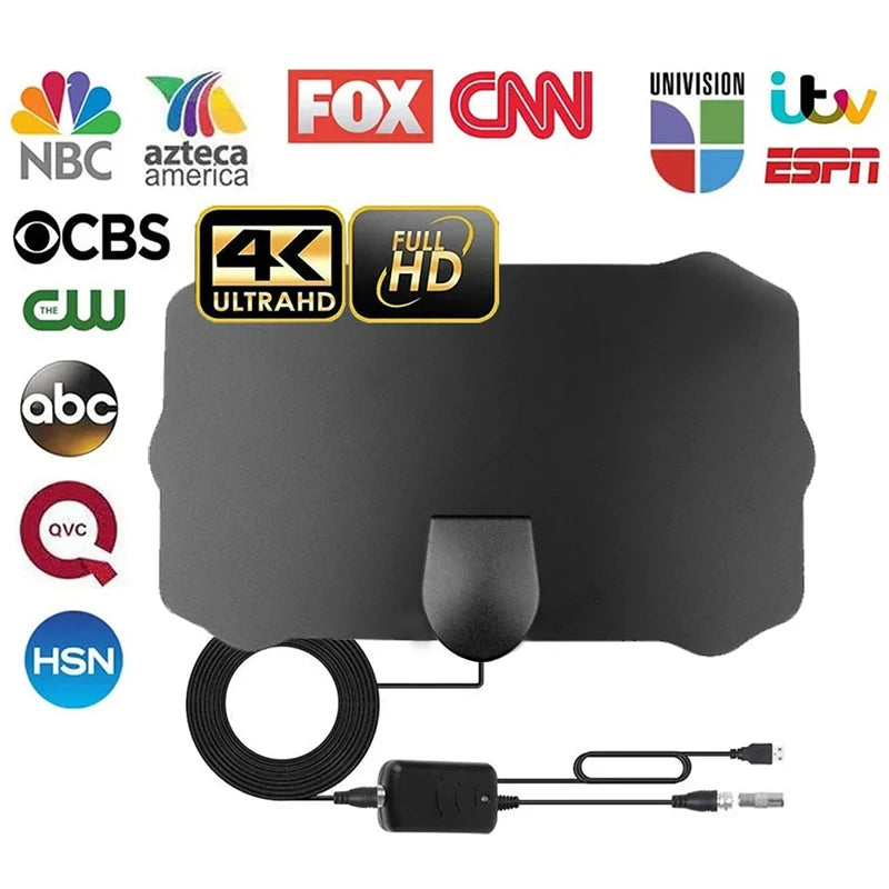 5000 Miles 8K Digital DVB-T T2 DVBT2 TV Antenna Indoor Amplifier Zpaxo
