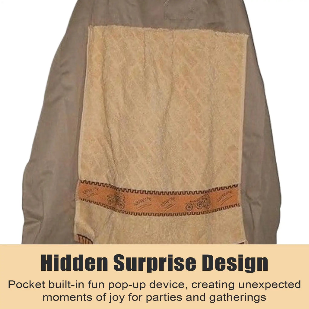 Prank Apron Funny Chef Apron Humorous Washable Novelty Costume with Openable Towel for BBQ Workshop Art Studio Pottery Making Zpaxo