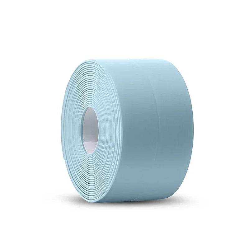 PVC Waterproof Sealing Tape Bathroom Toilet Caulk Tapes Kitchen Sink Countertop Mildew Fouling Proof Sealer Self Adhesive Strip Zpaxo Blue 3.2M 3.8MM