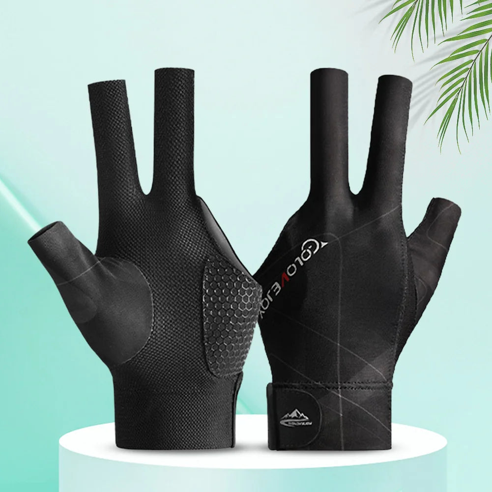 Open Finger Billiard Gloves Antiskid Polyester Snooker Billiards