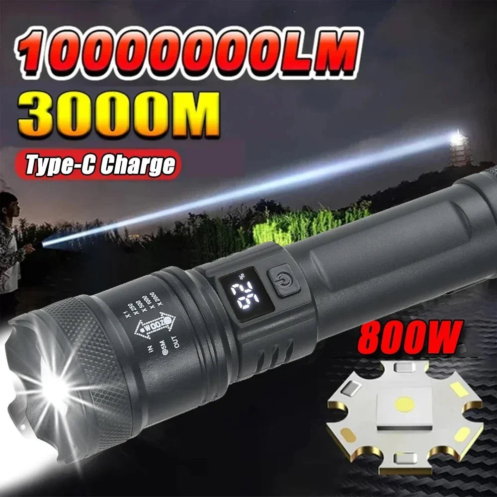 ZHIYU Rechargeable LED Tactical Flashlight | Zoomable USB Torch