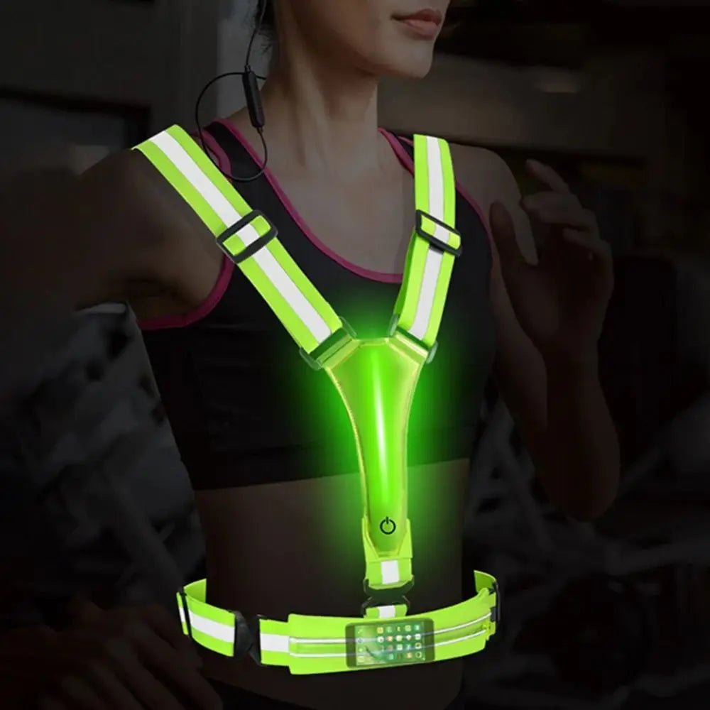 Signal Light Reflective Vest Durable Breathable Cycling Elastic Zpaxo