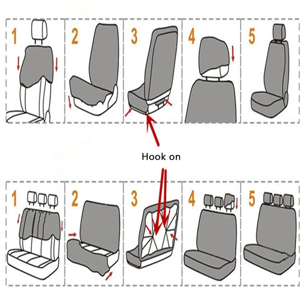 Front Chair Seat Car Accessories Auto Protector Mat Back Cushion Cover Zpaxo