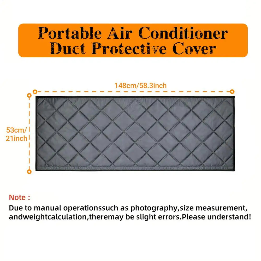 Portable Air Conditioner Hose Insulation Insulated Cover Washable AC Zpaxo Grey