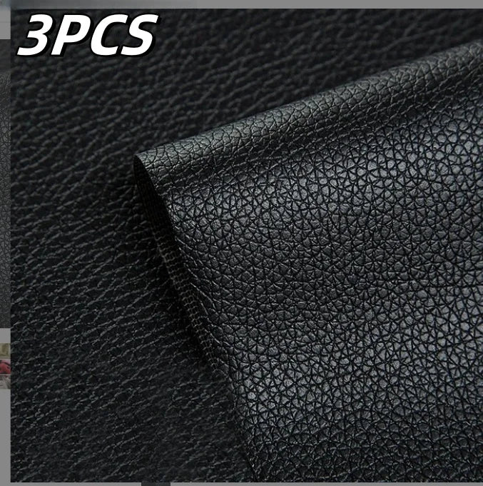 25x60CM Self Adhesive PU Leather Repair Patch Patches Furniture Car Zpaxo Black-3PCS 25x30cm