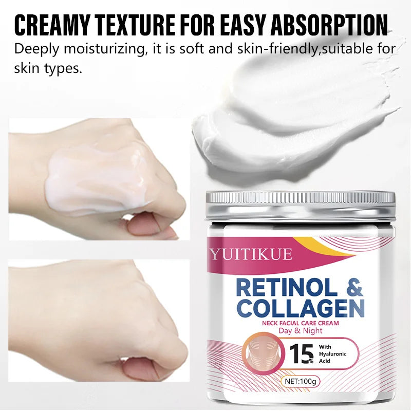 YUITIKUE Collagen Neck Cream – Firms, Lifts & Reduces Wrinkles Neck Firming Cream Zpaxo