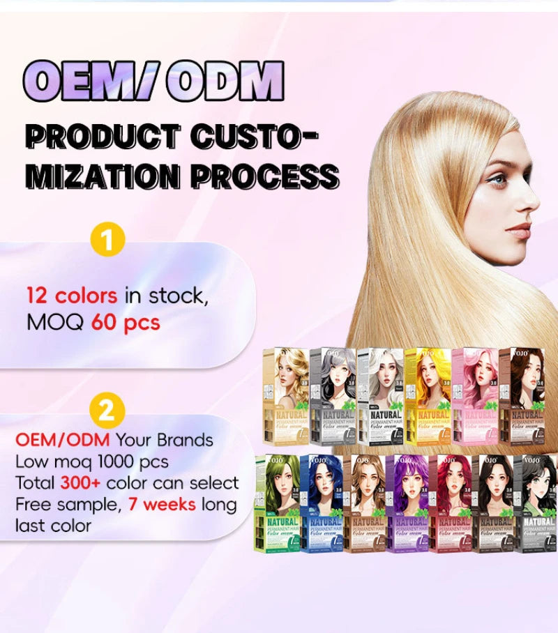 Semi-Permanent Hair Dye,100ml and 100ml Coloring Agent,Easy to Apply,Hair Coloring Unisex Natural Hair Cream for All Hair Types Zpaxo