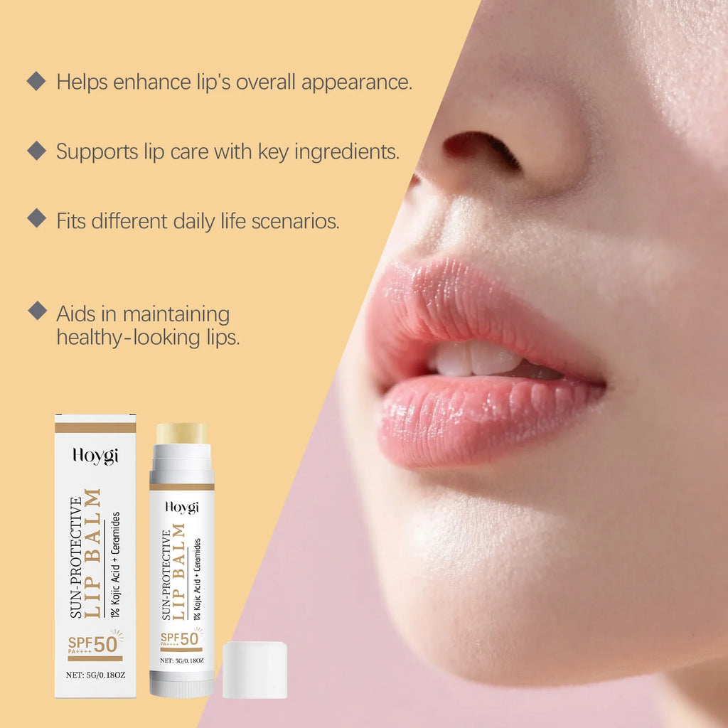 Hoygi SPF50+ Lip Balm | Kojic Acid, Ceramide & Sun Protection SPF Lip Balm Zpaxo