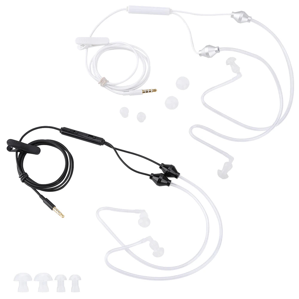 Earphone Anti Radiation Air Acoustic Tube Earpiece Microphone Mobile