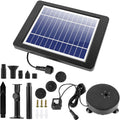 Solar Fountain Pump Solar Water Pump with 5 LED Color Light 7pcs Nozzle Kit 170L/H Max Flow 40-60cm Spray Height for Garden Pond Zpaxo Default Title