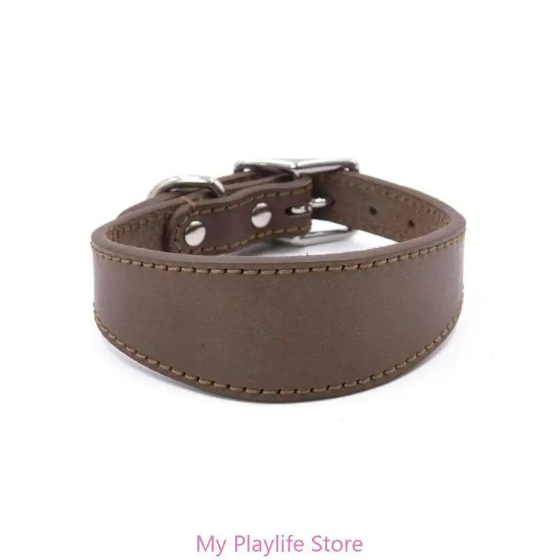 Collar Whippet Leather Soft Suede Pedded Wide Collars Lurcher and Italian Greyhound Saluki Sighthound Dog Supplies Zpaxo Brown M