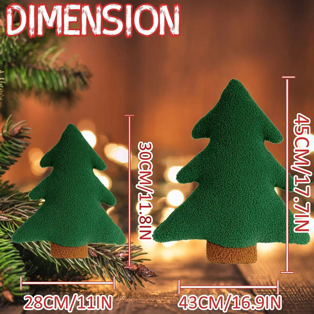Christmas Tree Pillow Soft Plush Throw Cushion Sofa Bed Couch Bedroom