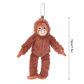 ▶1Pc Cartoon Gorilla Plush Toy Chimpanzees Monkey Pendant Soft Stuffed Doll Keychain Backpack Car Bag Key Ring Zpaxo 1Pc